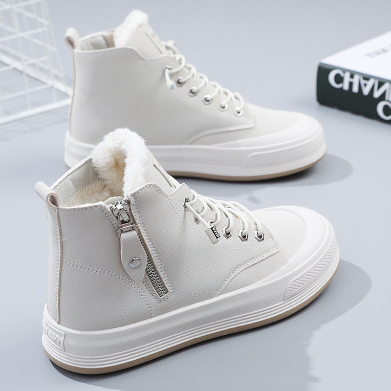 Damen Sneaker Hoch Hoher Schaft Kuschelig Warm - BerlinGlamour