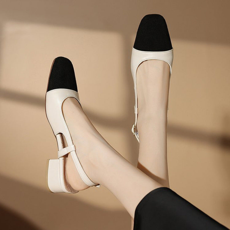Damen Slingback Pumps Hoch Hacken Elegantes Design