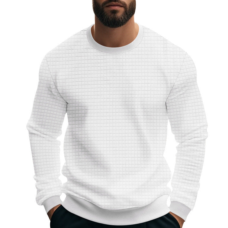 Herren Pullover Rundhals Modernes Muster Schwarz - BerlinGlamour