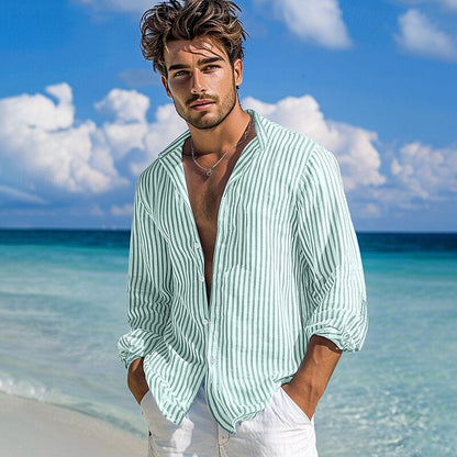 Herren Hemd mit feinen Streifen Modern Slimfit