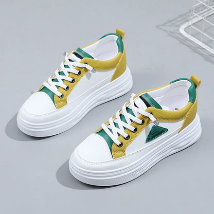 Plateau Sneaker Damen Stylisch Atmungsaktiv Rutschfest