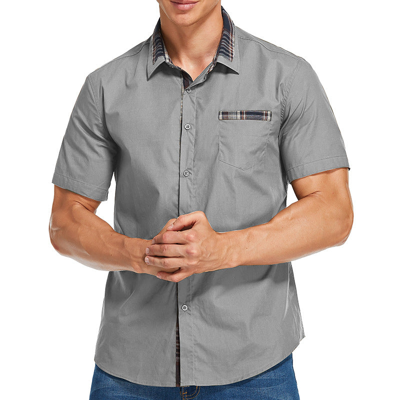 Herren Kurzarmhemd Karomuster Modern Style