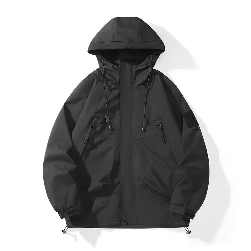 Herren Funktionsjacke Wetterfest mit Kapuze und Taschen