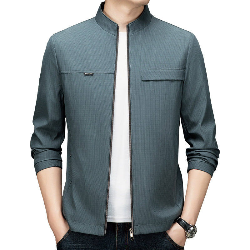 Herren Übergangsjacke Sportlich Elegant Stehkragen