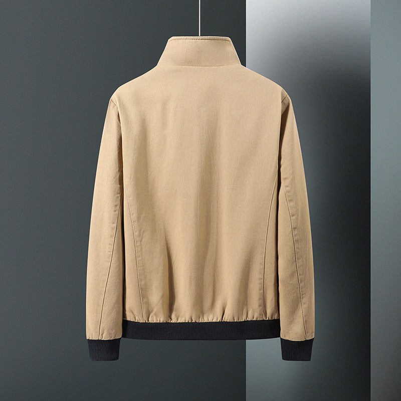 Herren Übergangsjacke Modern Stehkragen Praktisch Wasserabweisend