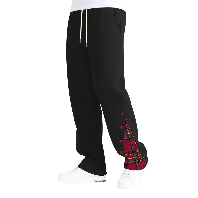 Bequeme Herrenhose Karomuster Freizeit Hose