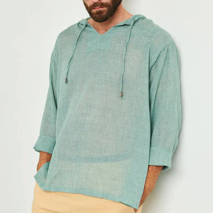 Herren Kapuzenpullover Leicht Leinen Bequem - BerlinGlamour
