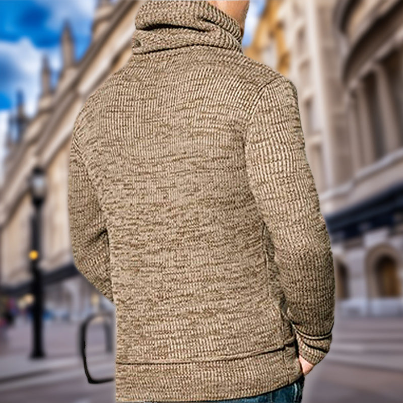 Herren Kapuzenpullover Grobstrick Modern mit Kängurutasche - BerlinGlamour