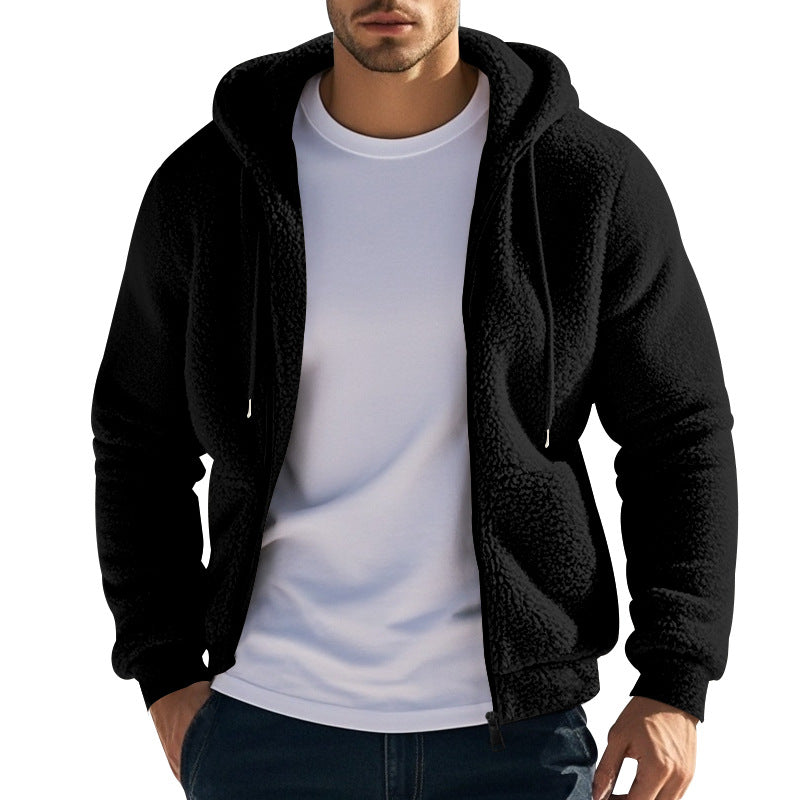 Herren Hoodie Fleece Warm mit Reißverschluss Hochwertig