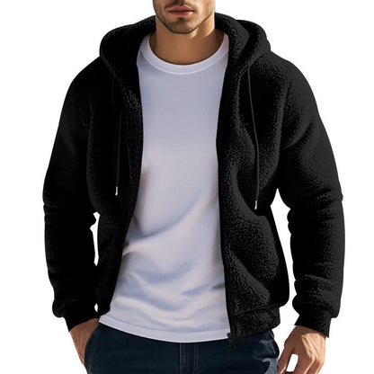 Herren Hoodie Fleece Warm mit Reißverschluss Hochwertig