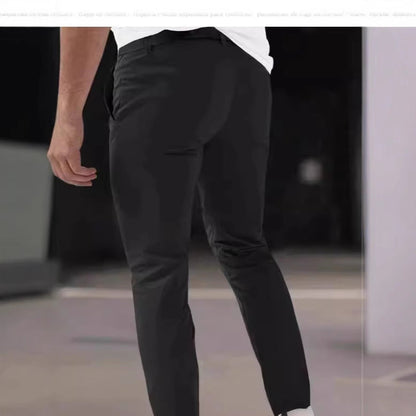 Herren Slim Fit Hosen Mit Falten Und Vielen Taschen