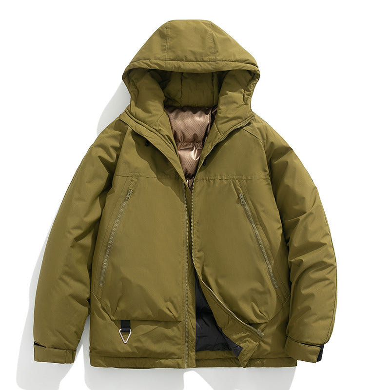 Herren Winterjacke Isoliert Wärme Outdoor Schwarz