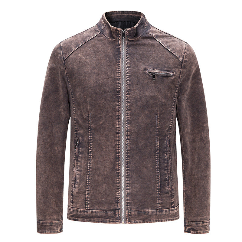 Herren Freizeitjacke Denim Look Modern Slim Fit