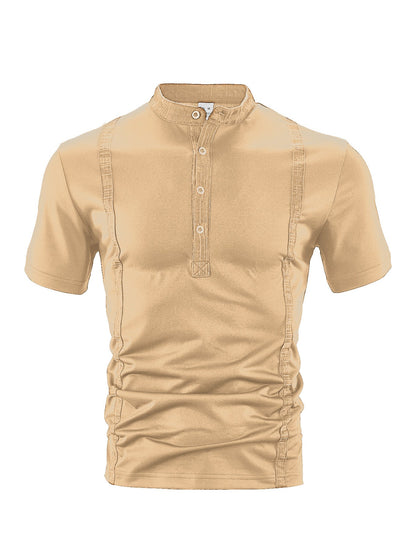 Herren Kurzarm Hemd Modern Slim Fit Kragen