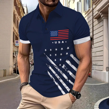 Herren Poloshirt Berlin Glamour Grafik Print - BerlinGlamour