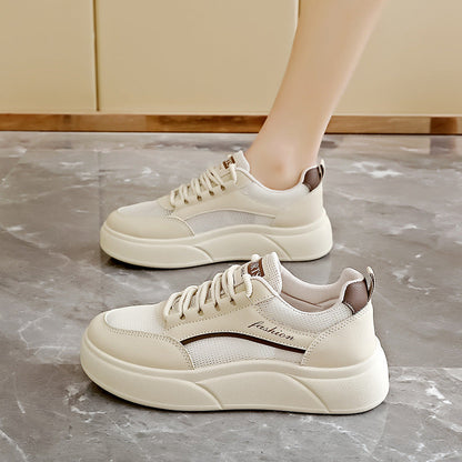 Damen Sneaker Komfortabel mit dicker Sohle und Mesh Oberfläche