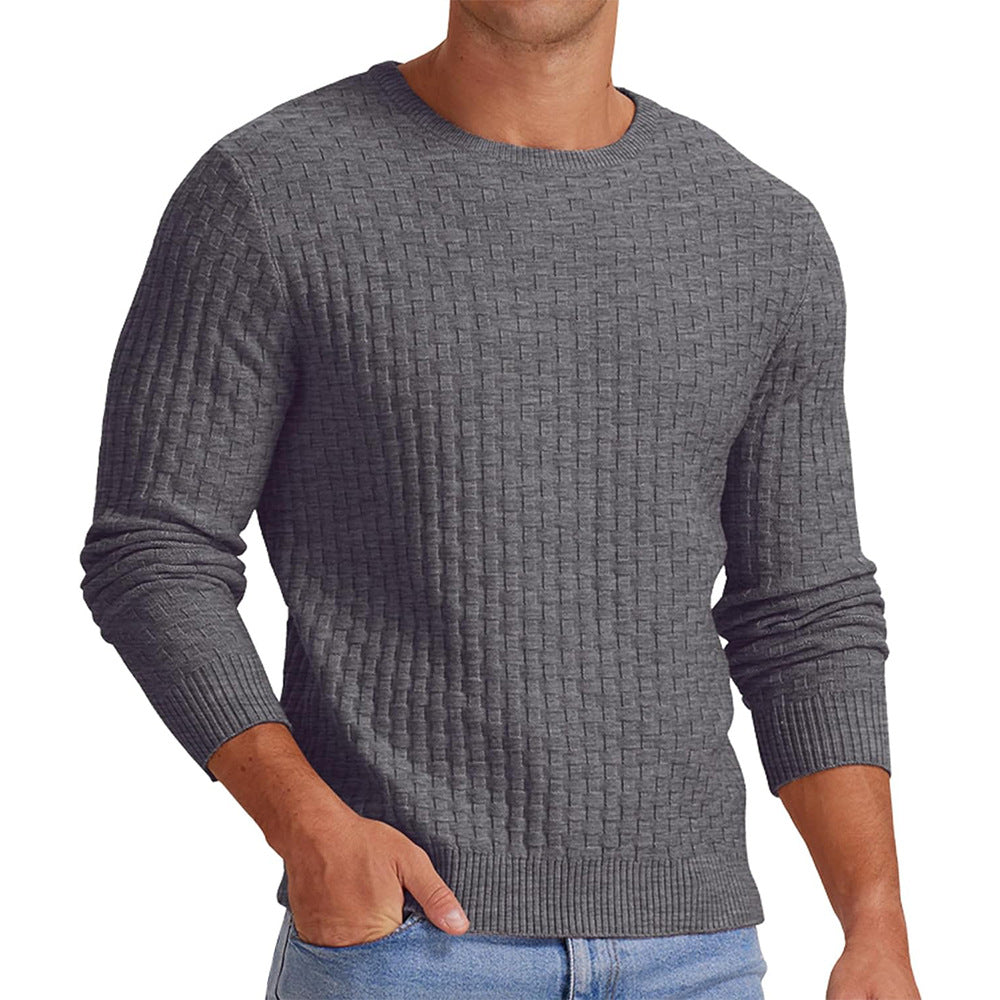Strickpullover Herren Lässig Grobstrick Modern