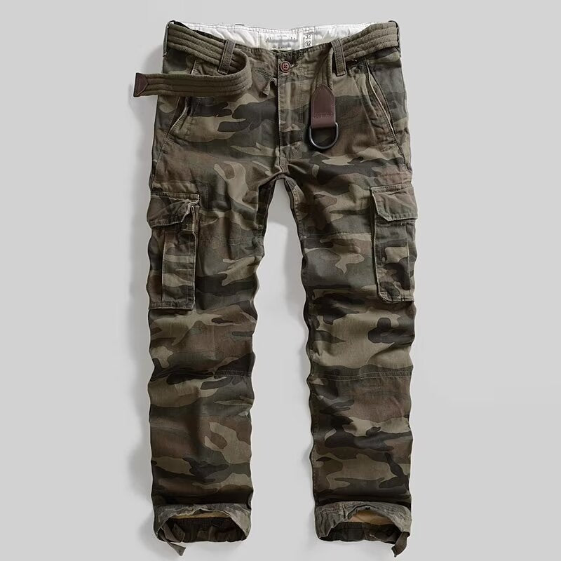 Herren Cargohose Camo Modern Taschen