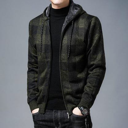 Herren Strickjacke Hoodie Modern Berlin Stil