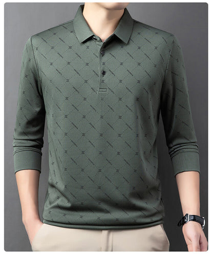 Herren Poloshirt Langarm Atmungsaktiv Modern