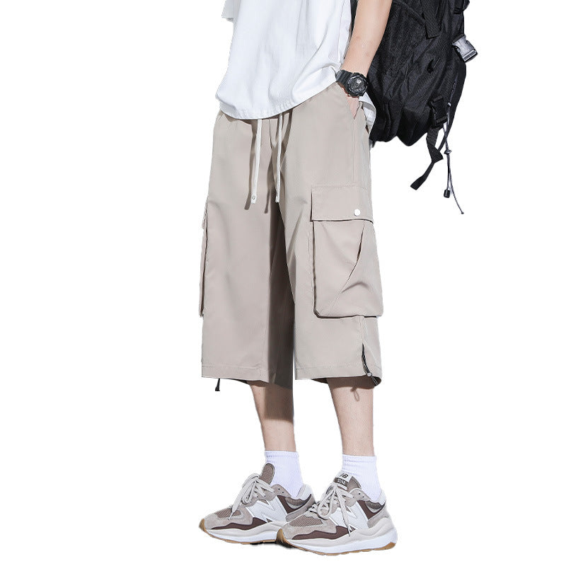 Herren Cargo Shorts Bequem Vieltaschen Verstellbar