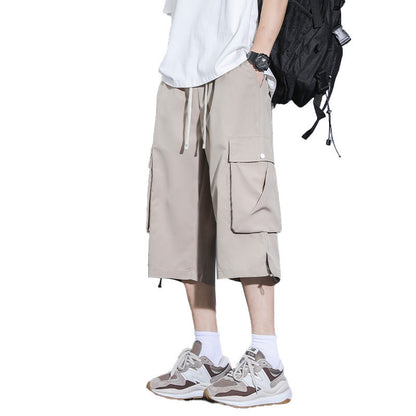 Herren Cargo Shorts Bequem Vieltaschen Verstellbar