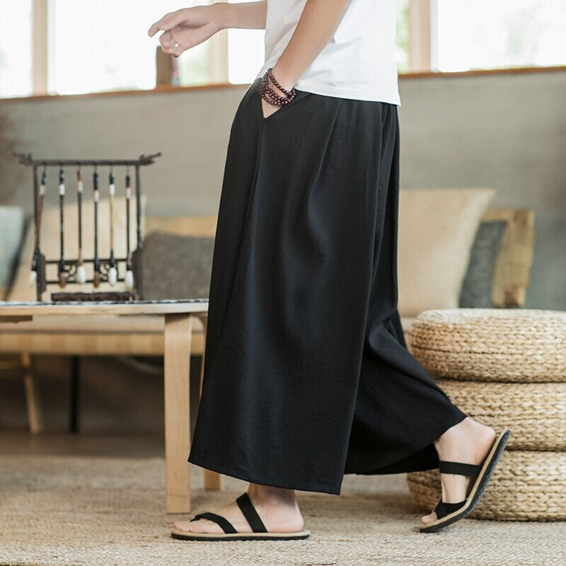 Herrenhose Bequem Weit Geschnitten mit Elastischem Bund