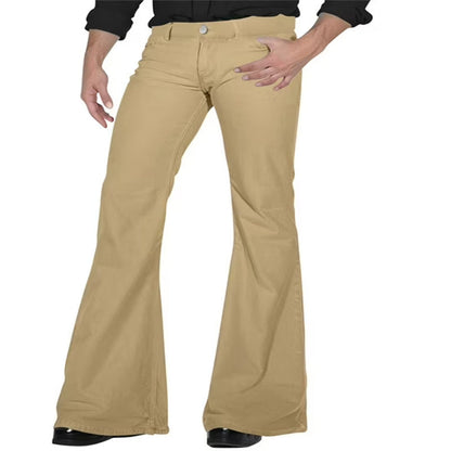 Herren Schlaghose Modern Slim Fit Schwarz