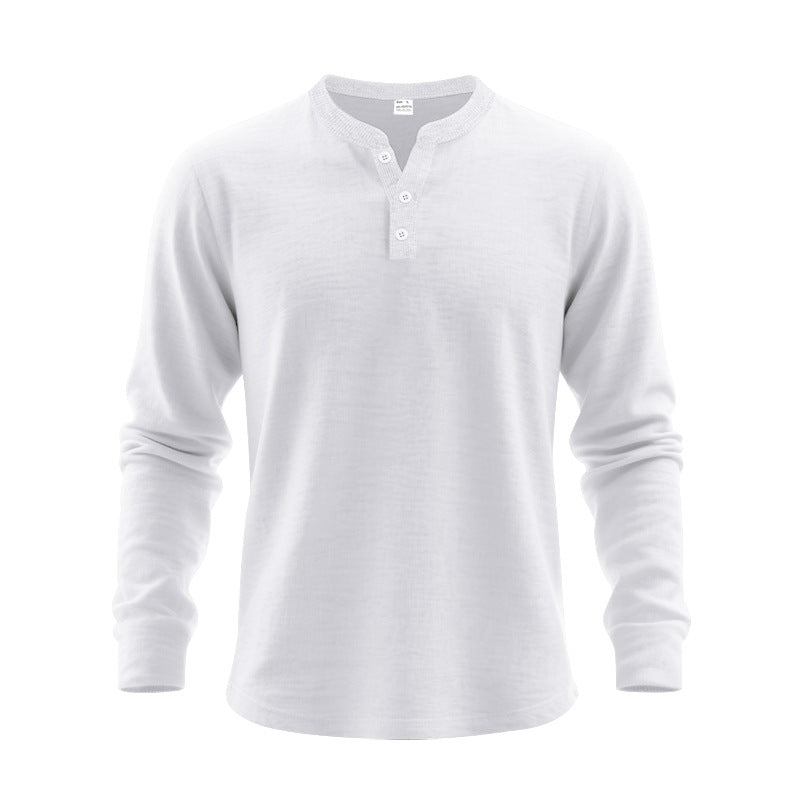 Herren Langarm-Shirt Weich Baumwolle Komfort