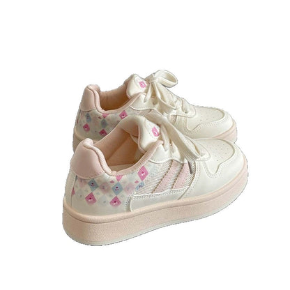 Damen Sneaker Karomuster Bequem Sportlich