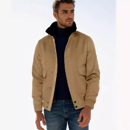 Herren Freizeitjacke Modern Stehkragen Casual