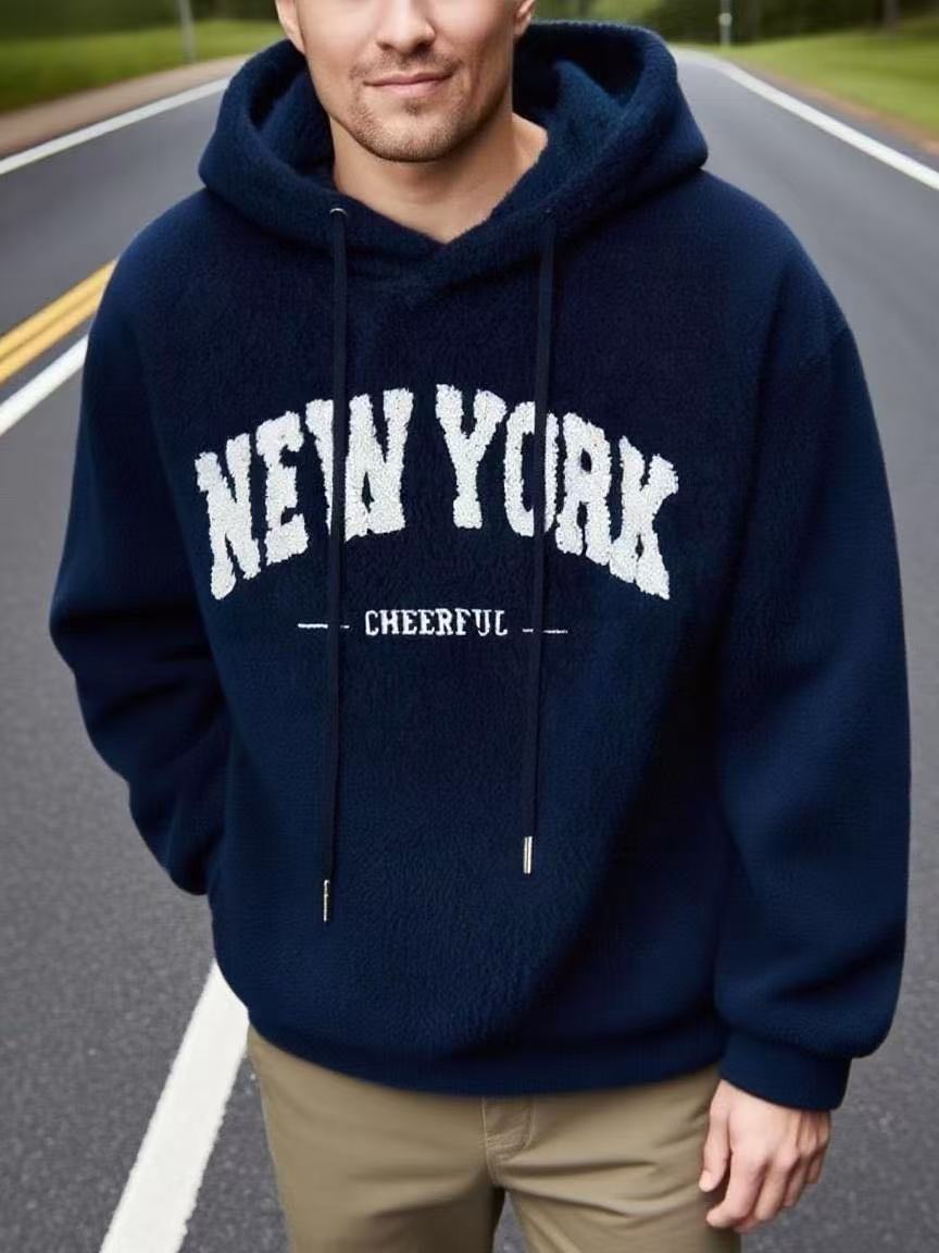 Kapuzenpullover Herren Fleece Kuschelig Sportlich