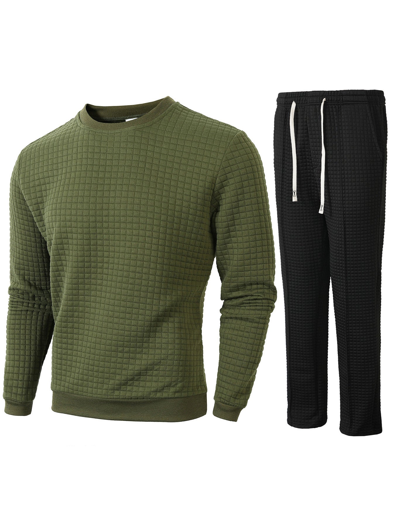 Herren Sweatshirt Jogginghose Set Bequem Sportlich Grau
