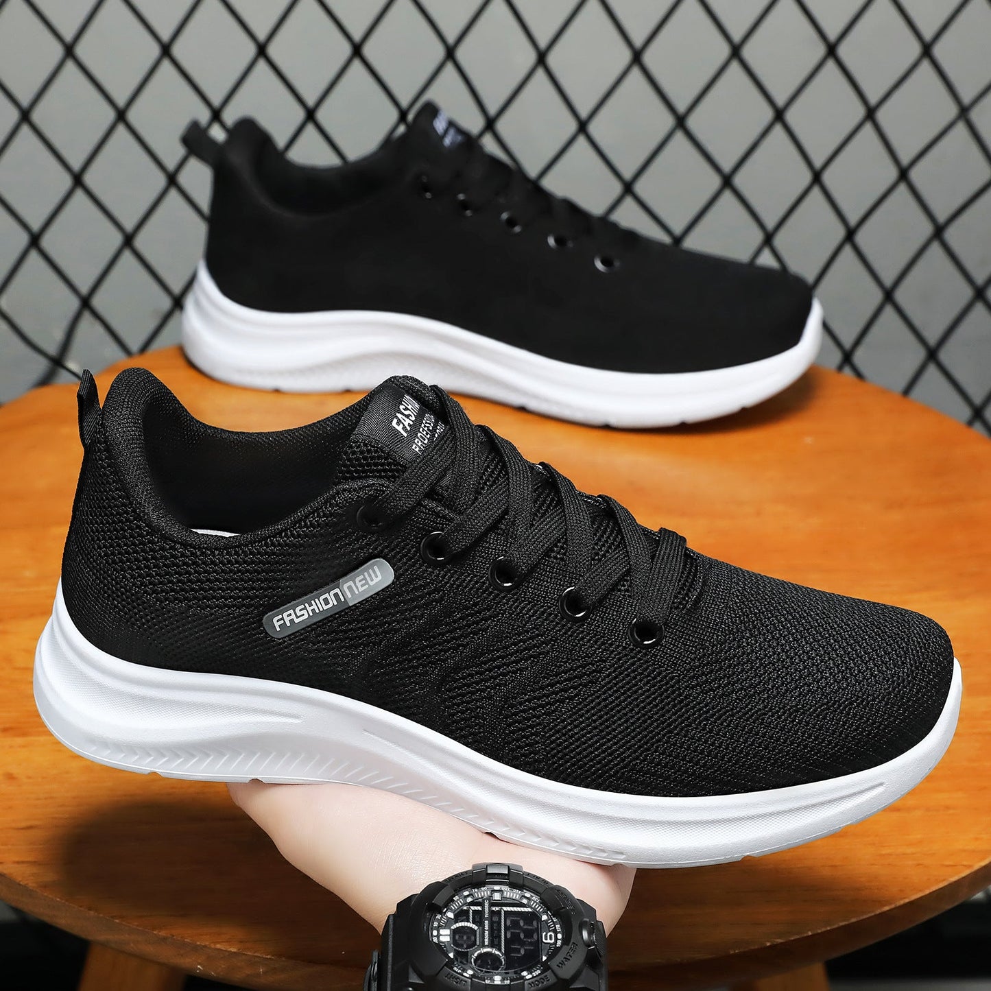 Damen Sneaker Atmungsaktiv Komfort Mesh Weißen