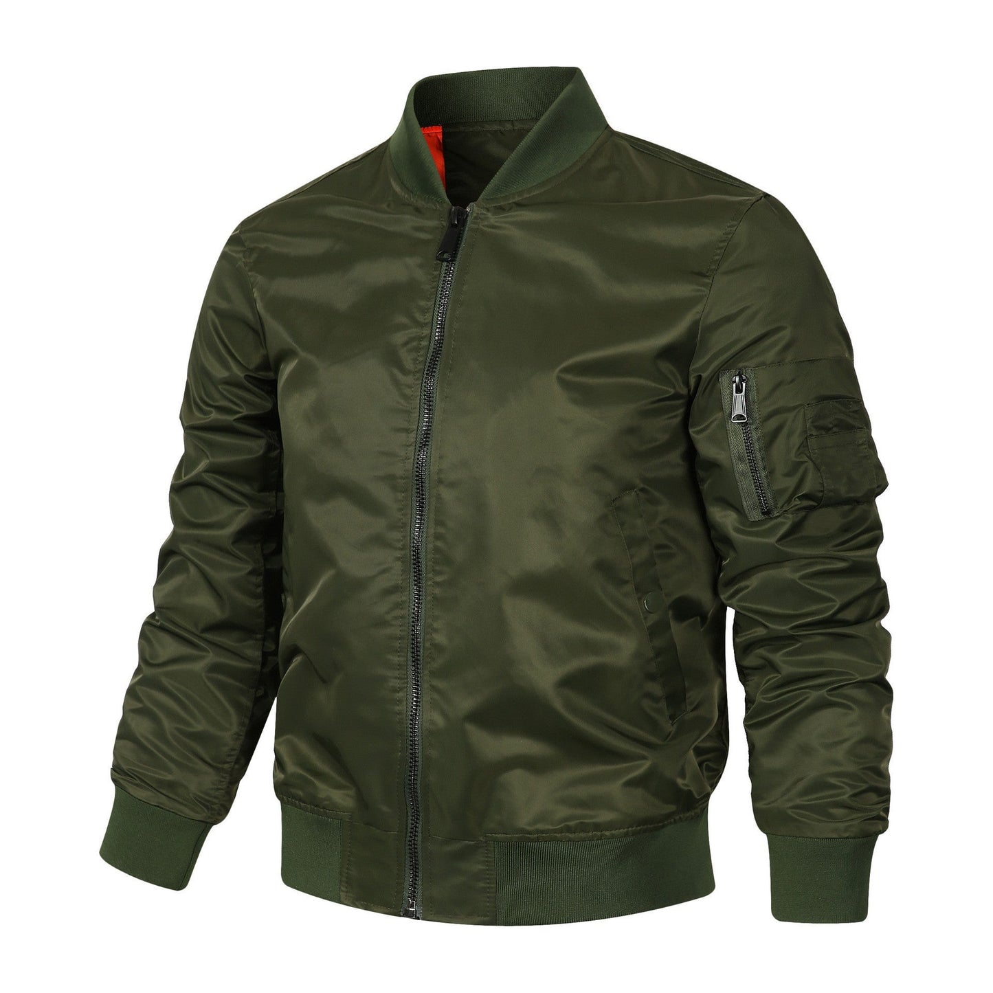 Herren Bomberjacke Funktionstaschen Lässig Modern