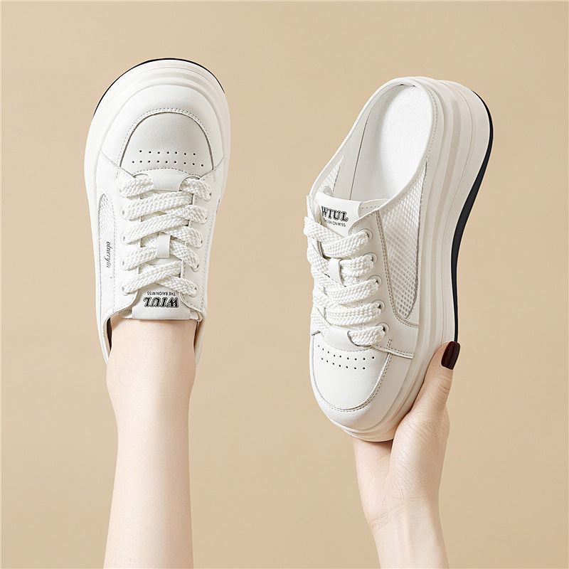 Damen Sneaker Plateau Bequem Atmungsaktiv Mesh