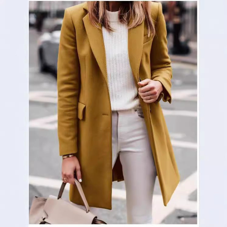 Eleganter Damen Langblazer Modern - BerlinGlamour