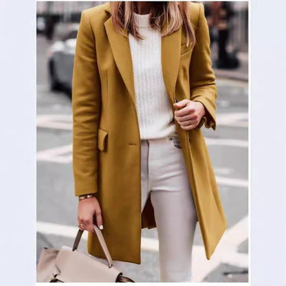 Eleganter Damen Langblazer Modern - BerlinGlamour