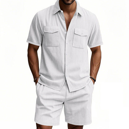 Herren Sommer Set Kurzarm Hemd und Shorts Berlin Style - BerlinGlamour