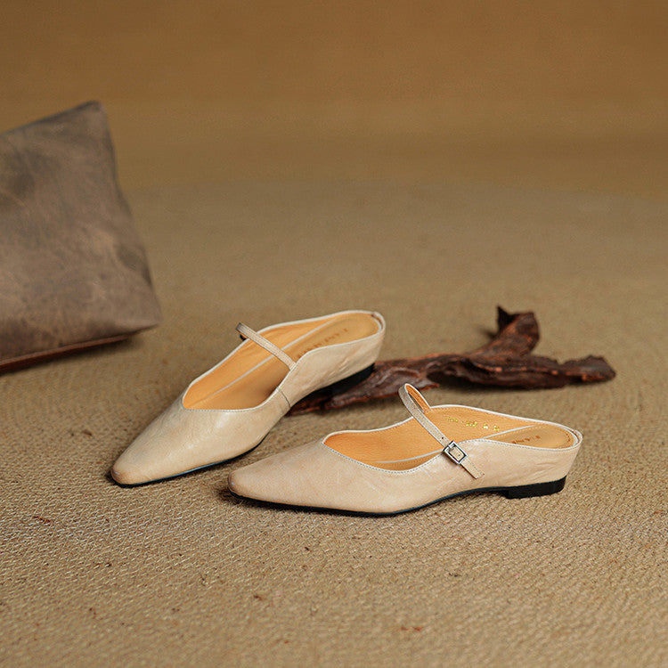 Damen Slipper Leder Echt Bequem