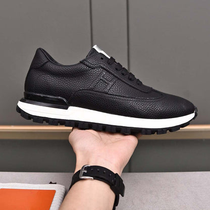 Damen Sneakers Sportlich Leder Laufschuhe bequem
