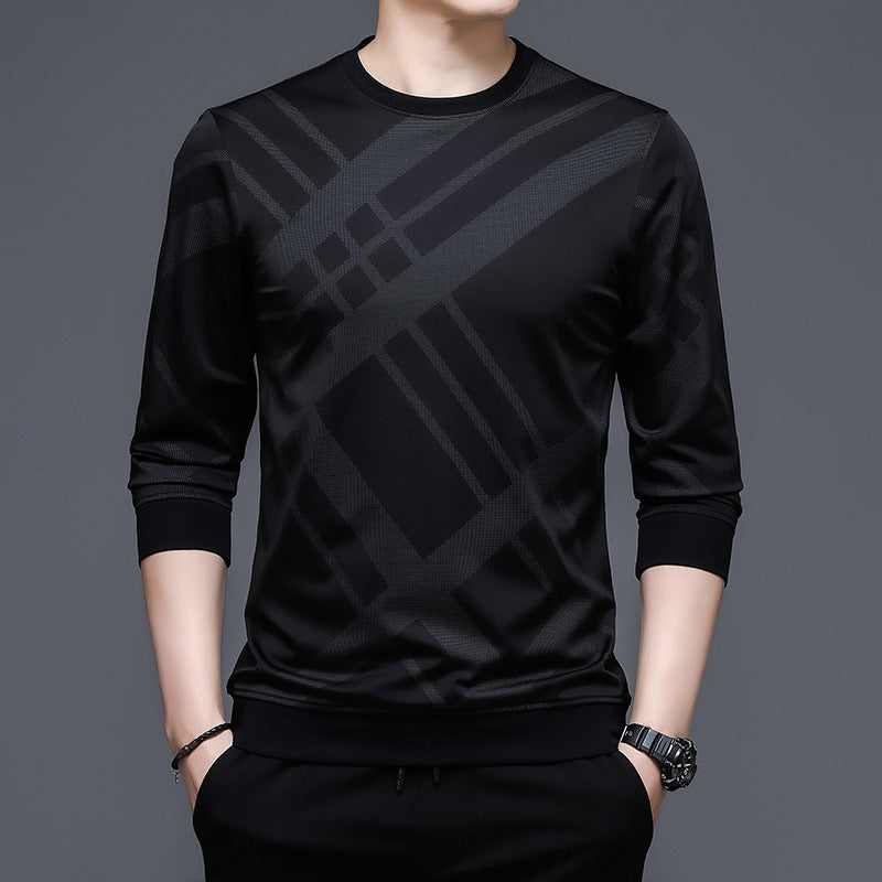 Herren Langarmshirt Atmungsaktiv Karomuster Modern