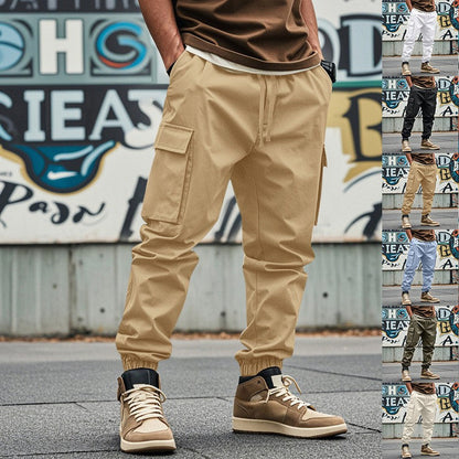 Herren Cargo-Hose Praktisch Mit Verstellbarem Bund