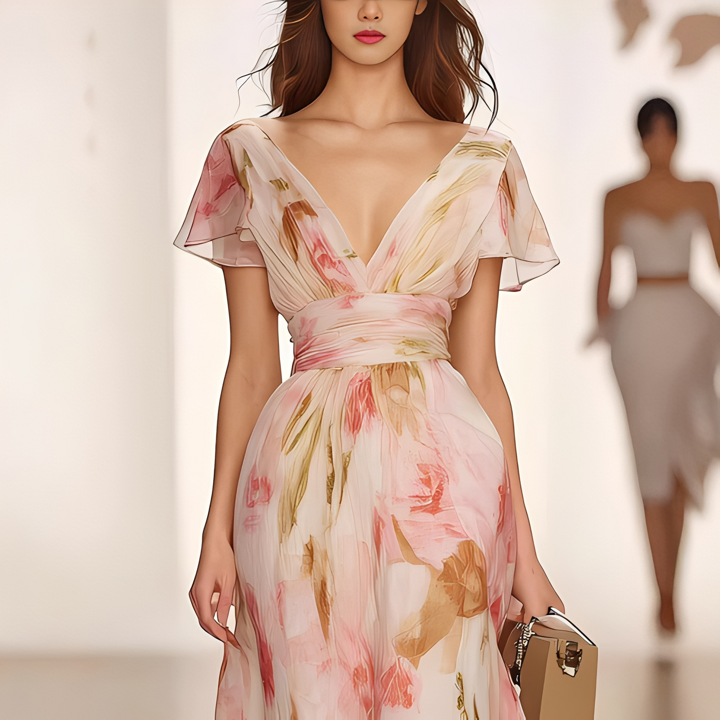 Elegantes Damenkleid Modern Chic Lang