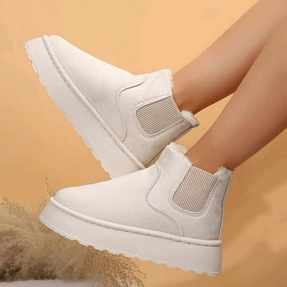 Damen Chelsea-Stiefeletten Warm gefüttert Wintermode