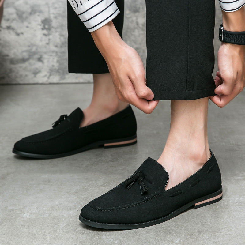 Damen Mokassins Weichleder Quasten Schnürsenkel Modern