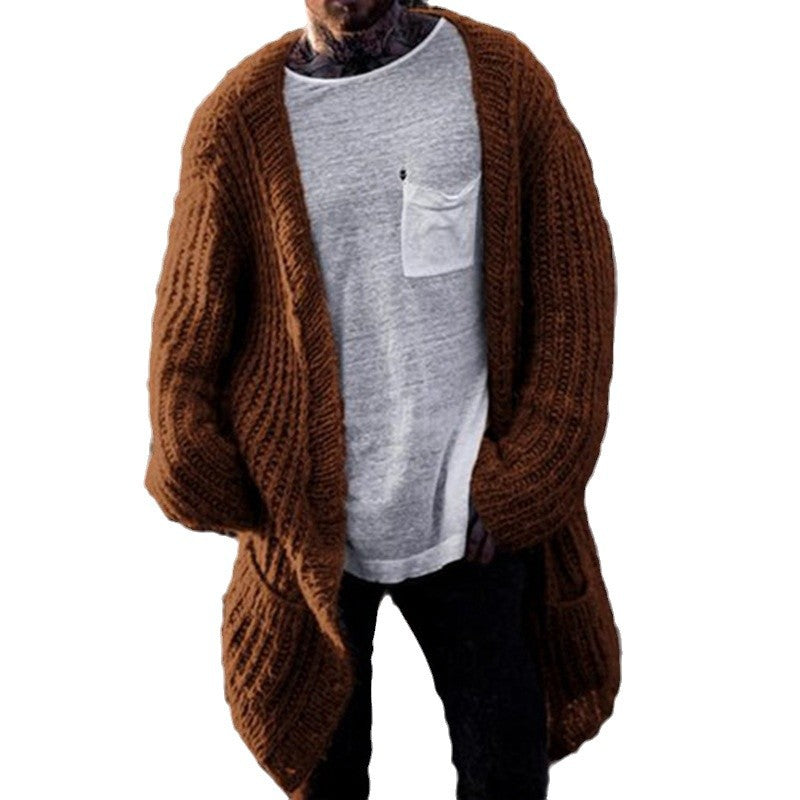 Herren Strickcardigan Groß Größe Tiefes V modernes Design