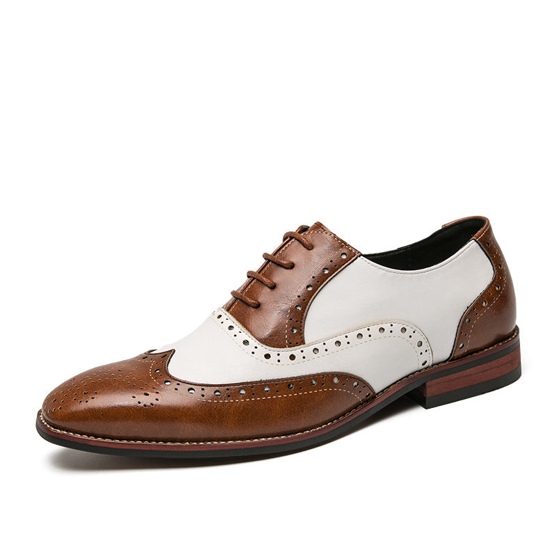 Damen Brogues Schuhe Leder Elegant Klassisch