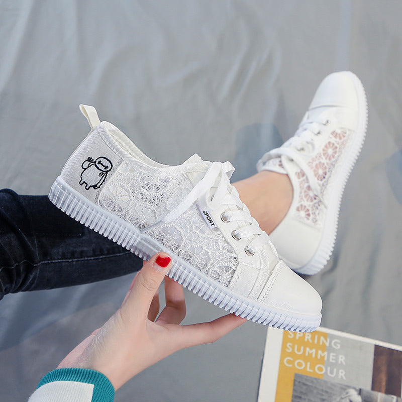 Damen Sneaker Bequem Blumenmuster Komfortschuh
