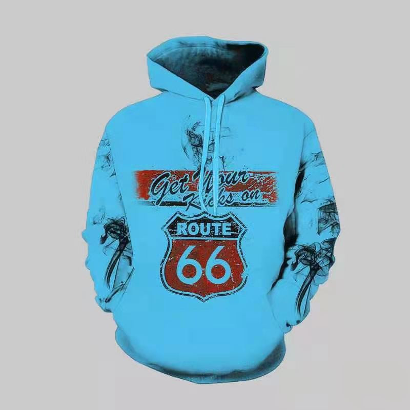 Herren Pullover Kapuze Route 66 Motiv Trendig Berlin